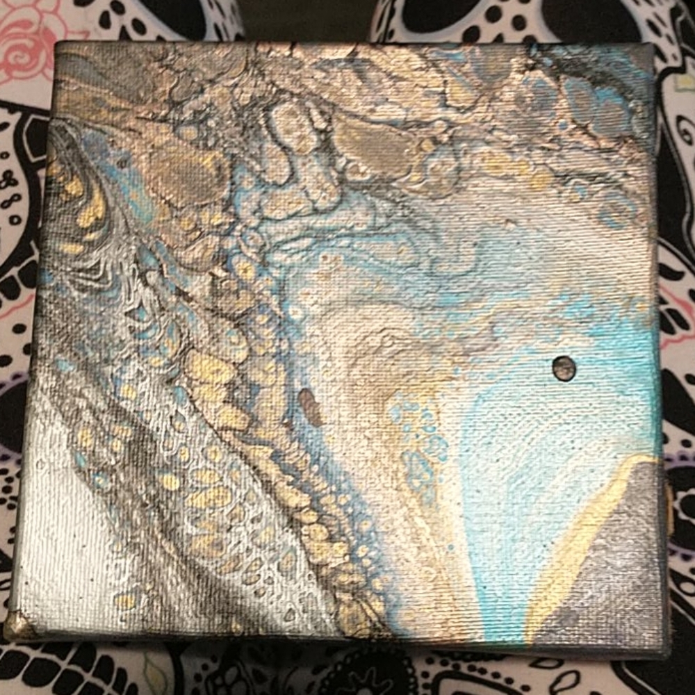 Hand painted 8 in x 8 in